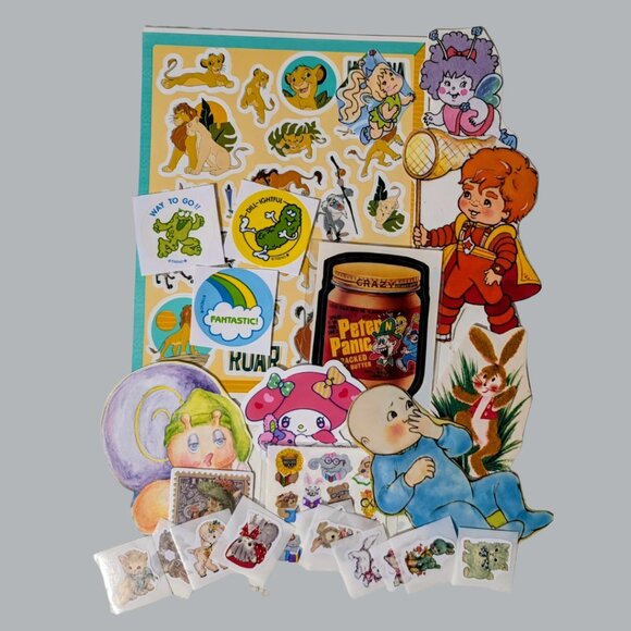 Vintage Sticker Mystery Pack 30+ Mixed Random Stickers - Picture 1 of 7